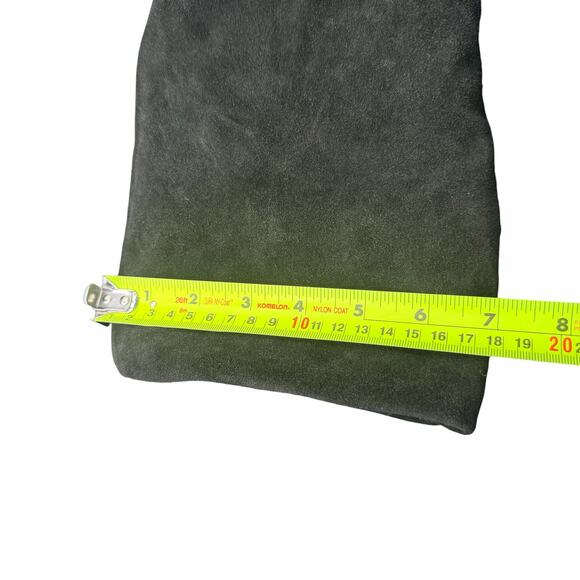 La Canadienne Black Suede Slouch Knee High Boots 6.5W Faux Fur Lined wide width - Picture 15 of 15